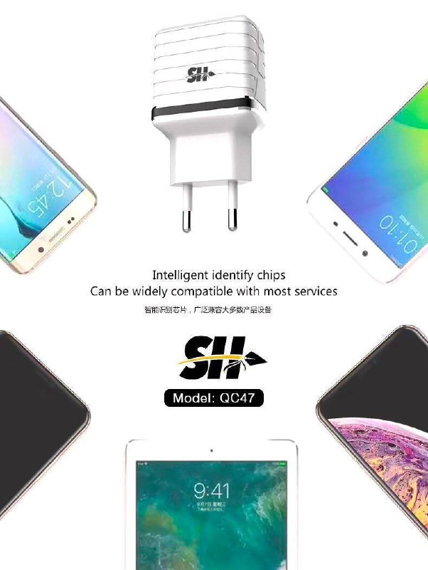 Chargeur SH Ultra Rapide avec Cable iOS / Type-C / V8image-2