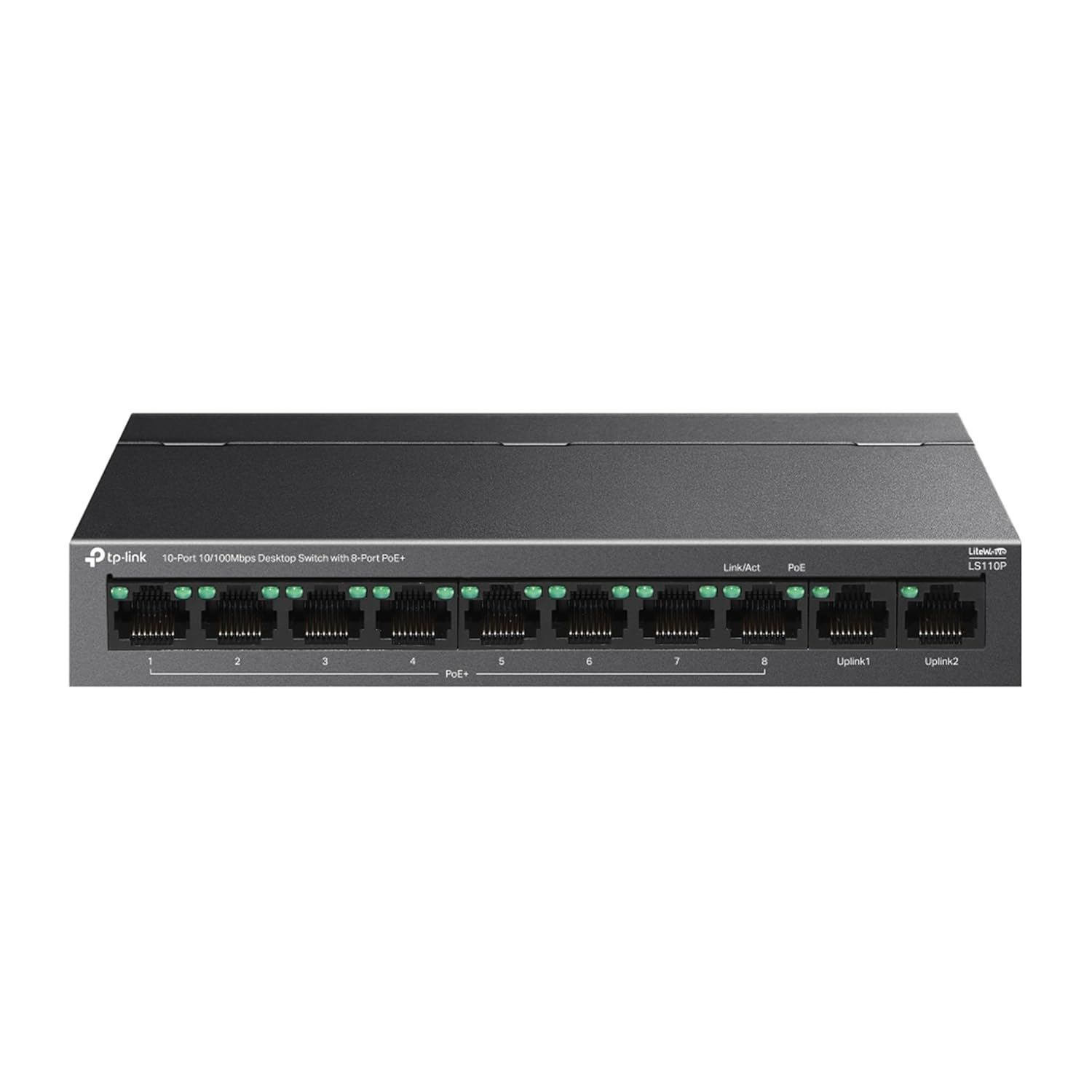 Switch PoE+ 10 Ports TP-Link LS110P (96W) – 8 Ports PoE+, Mode Extend 250m & Mode Isolation image 3