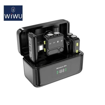 Micro Sans Fil WiWU Wi-WM005 – Réduction du Bruit et Effet Réverbération pour Streaming