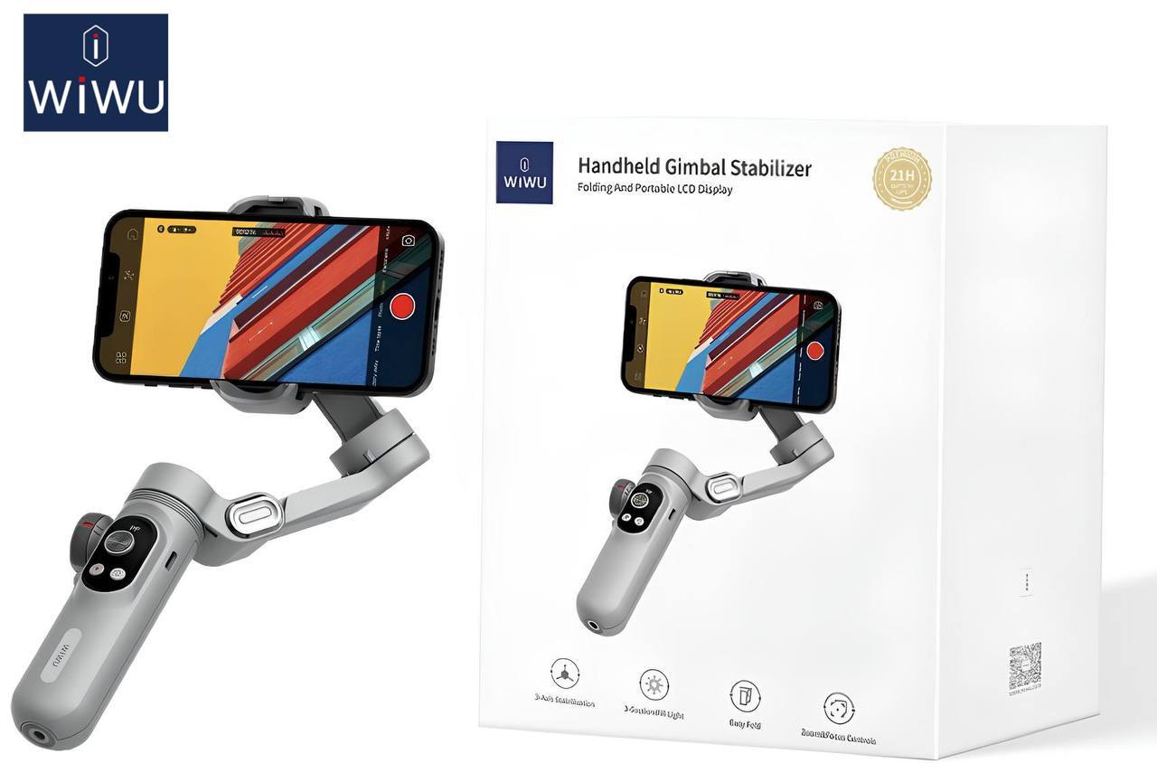 WIWU - Stabilisateur de Téléphone pliable WiWu avec Charge sans Fil