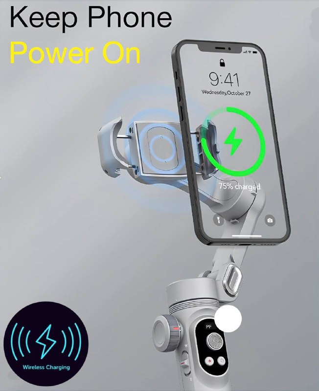 Stabilisateur de Téléphone pliable WiWu avec Charge sans Fil image 3
