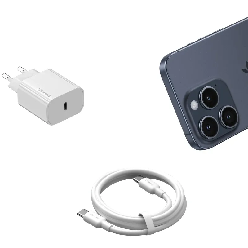 USAMS Chargeur Mural PD 20W – Adaptateur Secteur Super Charge Rapide USB-Cimage 4