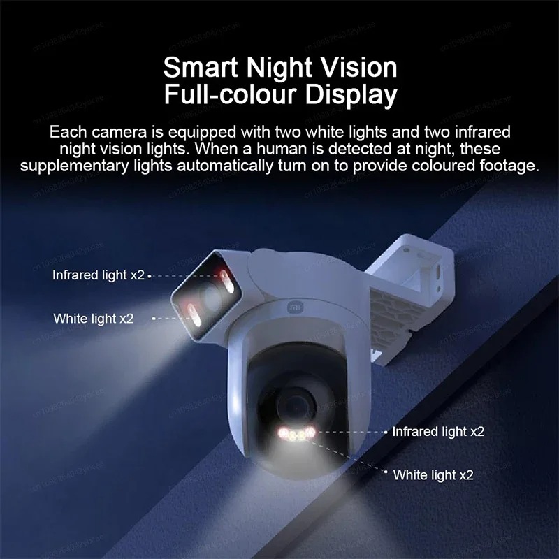 Caméra Extérieure Xiaomi CW500 Double Objectif (Version Chinoise) – Double 2,5K 4MP, Wi-Fi 6 & Vision 360°image-2