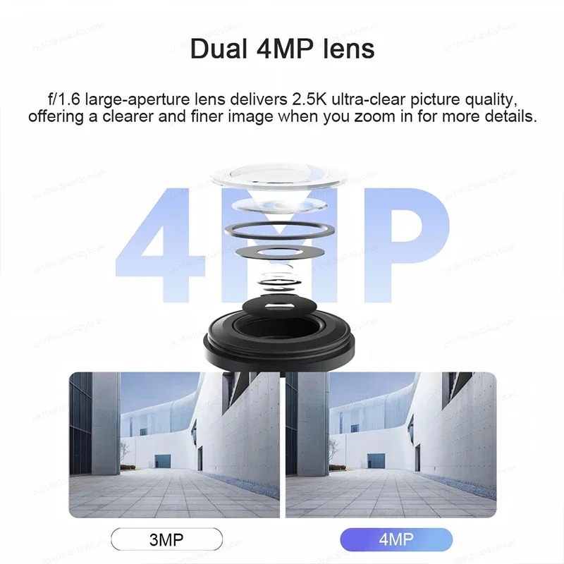 Caméra Extérieure Xiaomi CW500 Double Objectif (Version Chinoise) – Double 2,5K 4MP, Wi-Fi 6 & Vision 360° image 3