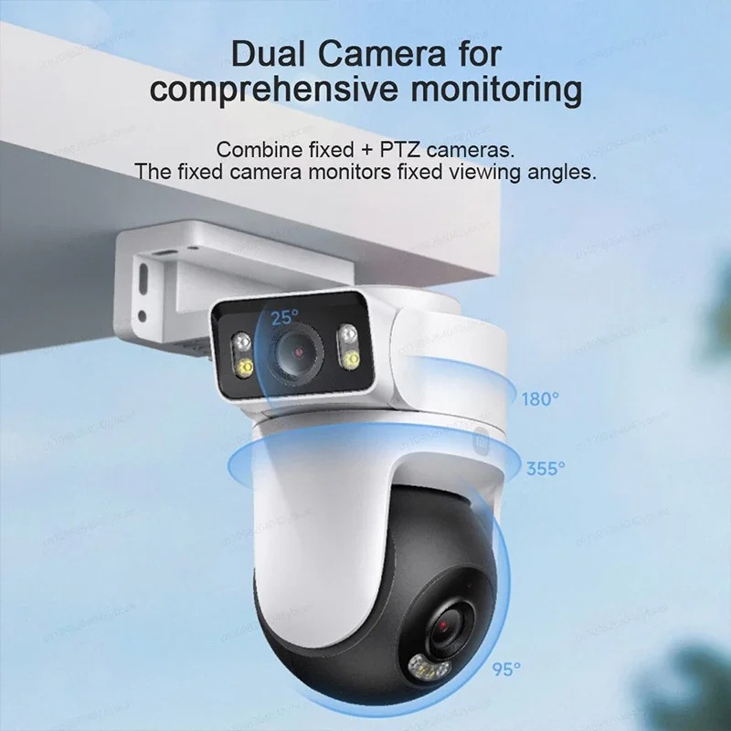 Caméra Extérieure Xiaomi CW500 Double Objectif (Version Chinoise) – Double 2,5K 4MP, Wi-Fi 6 & Vision 360°image 4