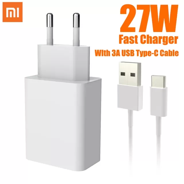 Chargeur Rapide XIAOMI 27W avec Câble USB Type-C image 1