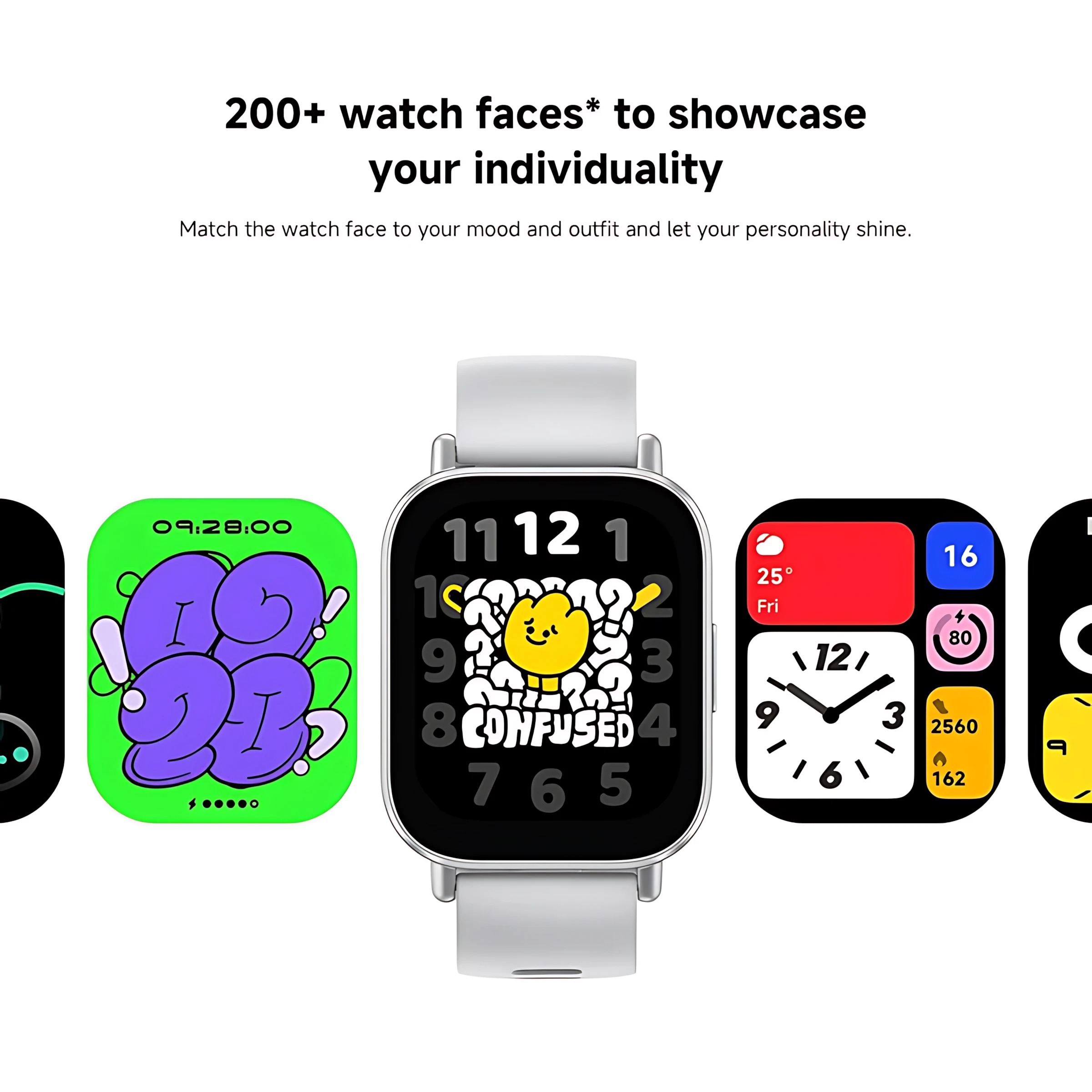 Montre Connectée Redmi Watch 5 Active Noir et Argent – Smartwatch Sport Multi-Fonctions Xiaomiimage-2