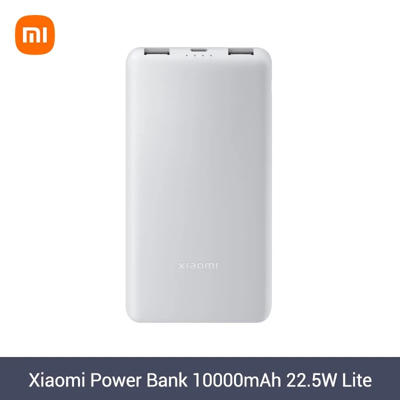 Power Bank Xiaomi 10000mAh Lite (P16ZM) – Charge Rapide 22.5W Bidirectionnelle, Compatible Type C, PD pour iPhone et Switch