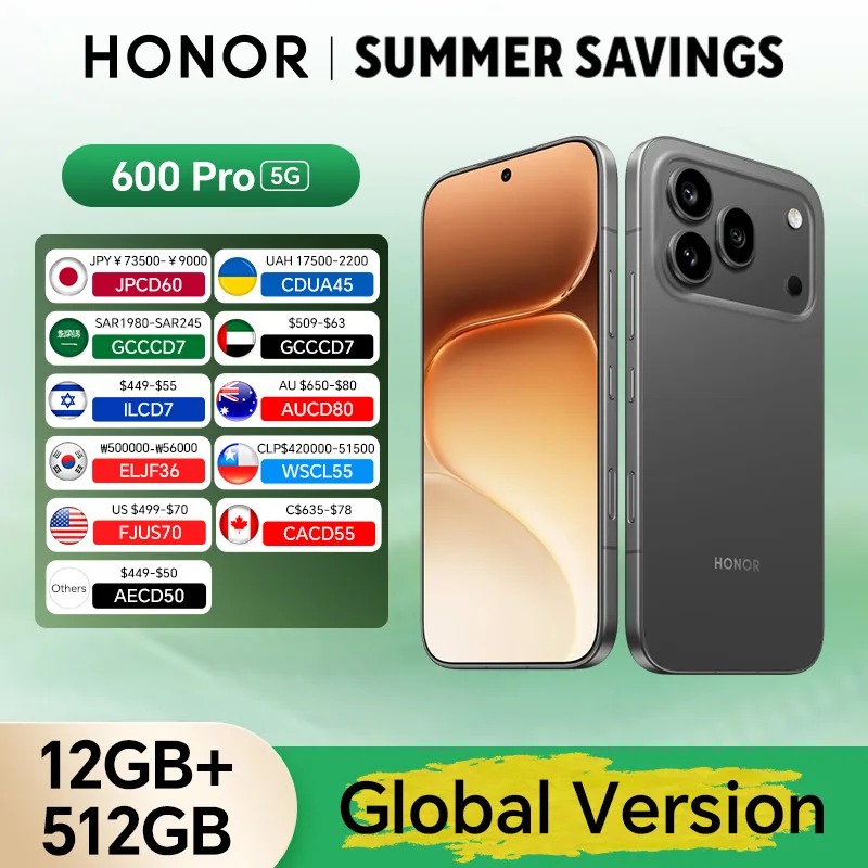Smartphone HONOR 600 – Version Ultra-Performante 12 Go RAM + 256 Go Stockage image 1