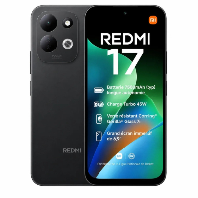 Smartphone Xiaomi Redmi 17 (Version Mondiale) – Écran AMOLED 120Hz, Caméra 108 MP IA & Autonomie 5000 mAh