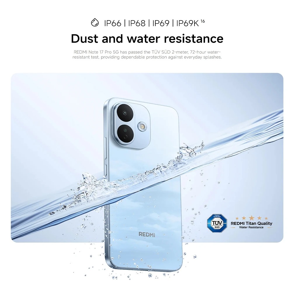 Smartphone Xiaomi Redmi Note 17 Pro 5G (Version Mondiale) – Écran AMOLED 1.5K 120Hz, Caméra 200 MP OIS & Charge 67W / 120W image 3
