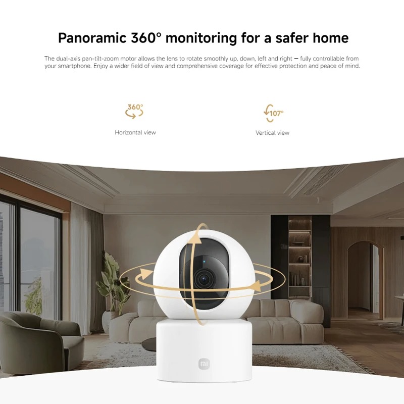 Xiaomi C201 Smart Camera – Caméra de Sécurité 360° 1080P HD image 3