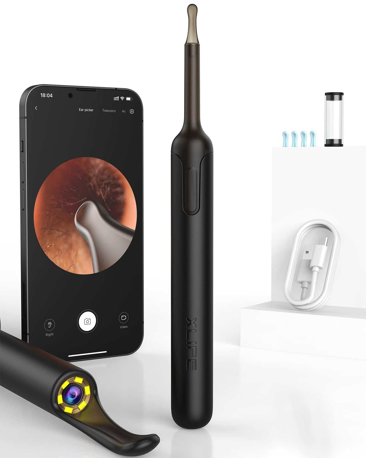 Nettoyeur d'Oreille Rechargeable avec Camera HD image 1