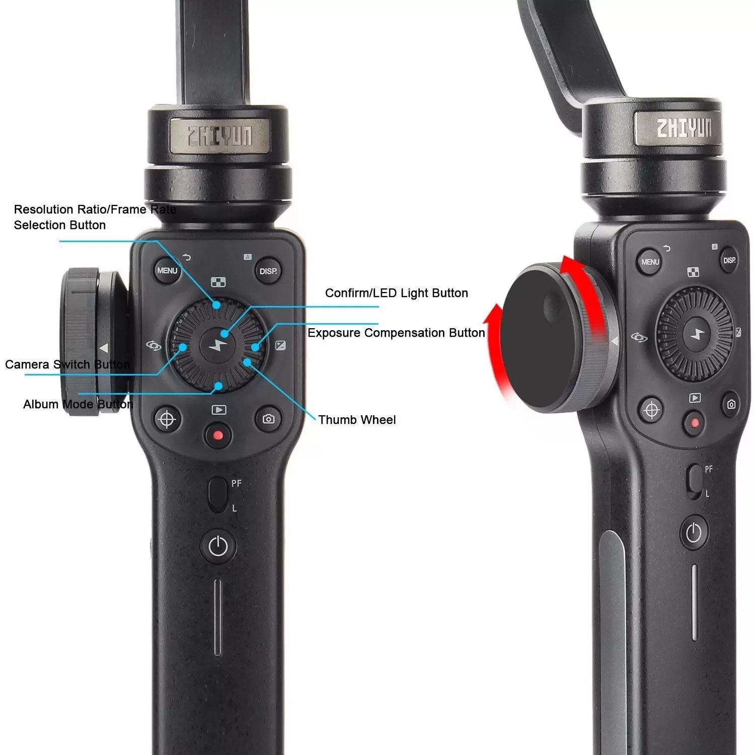 Zhiyun Smooth 4 stabilisateur de cardan 3 axes portatif pour Smartphoneimage-2