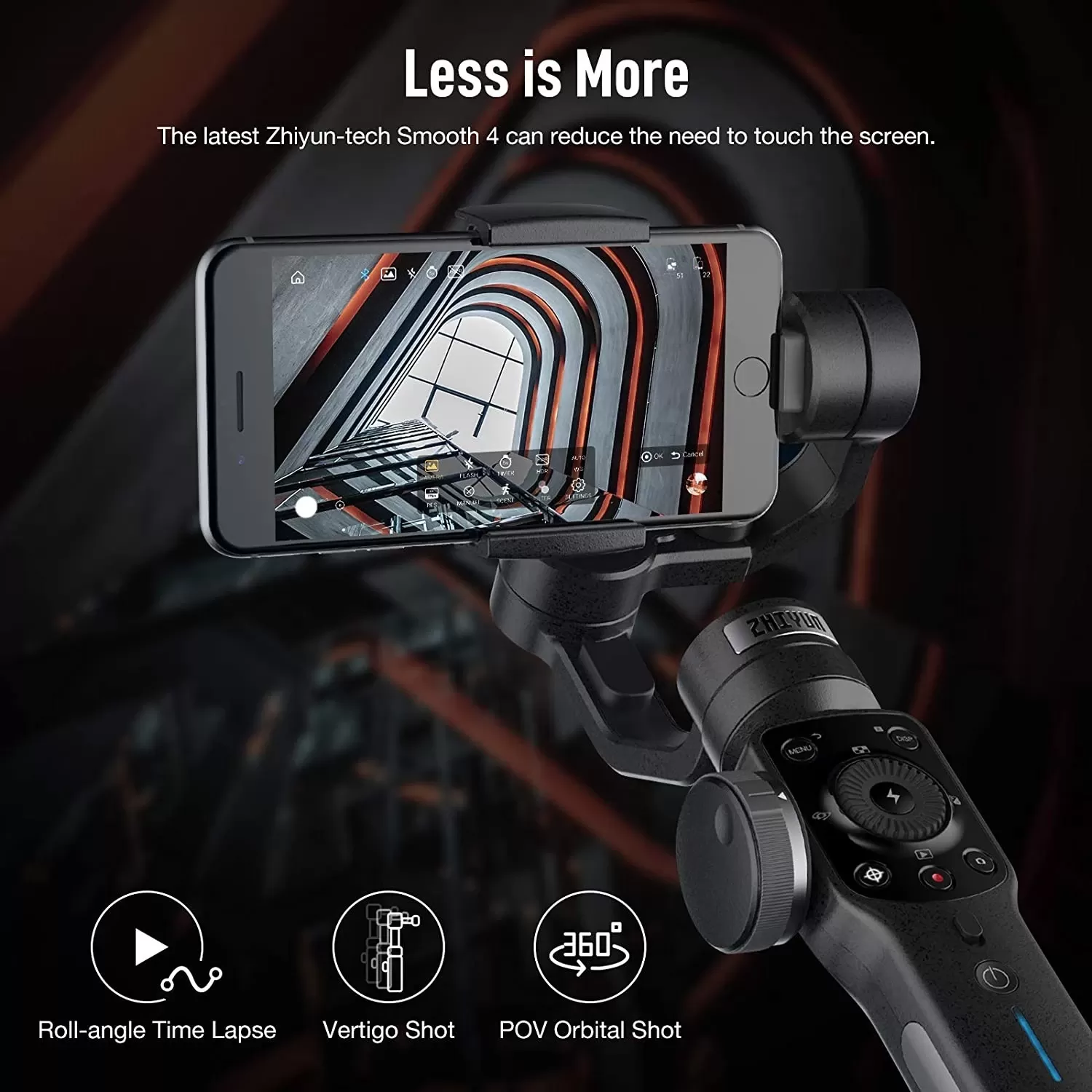 Zhiyun Smooth 4 Stabilisateur de Cardan 3 Axes Portatif pour Smartphone image 3